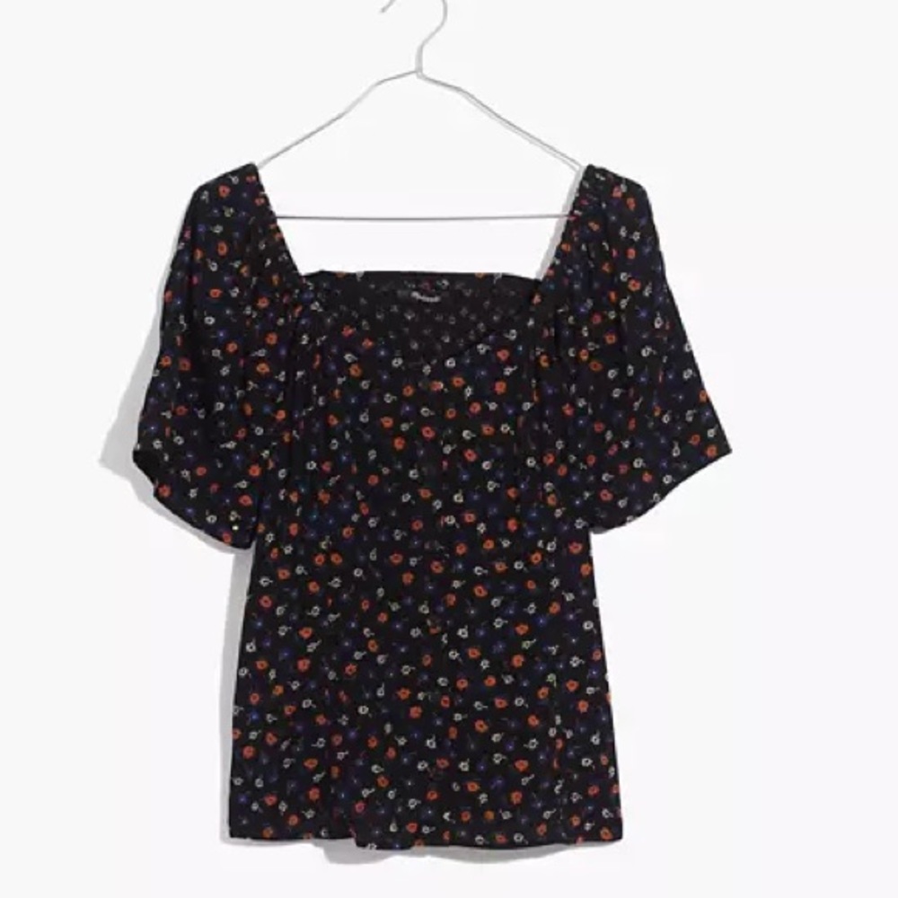 Madewell • square neck Prairie Posies smocked top - Picture 13 of 14